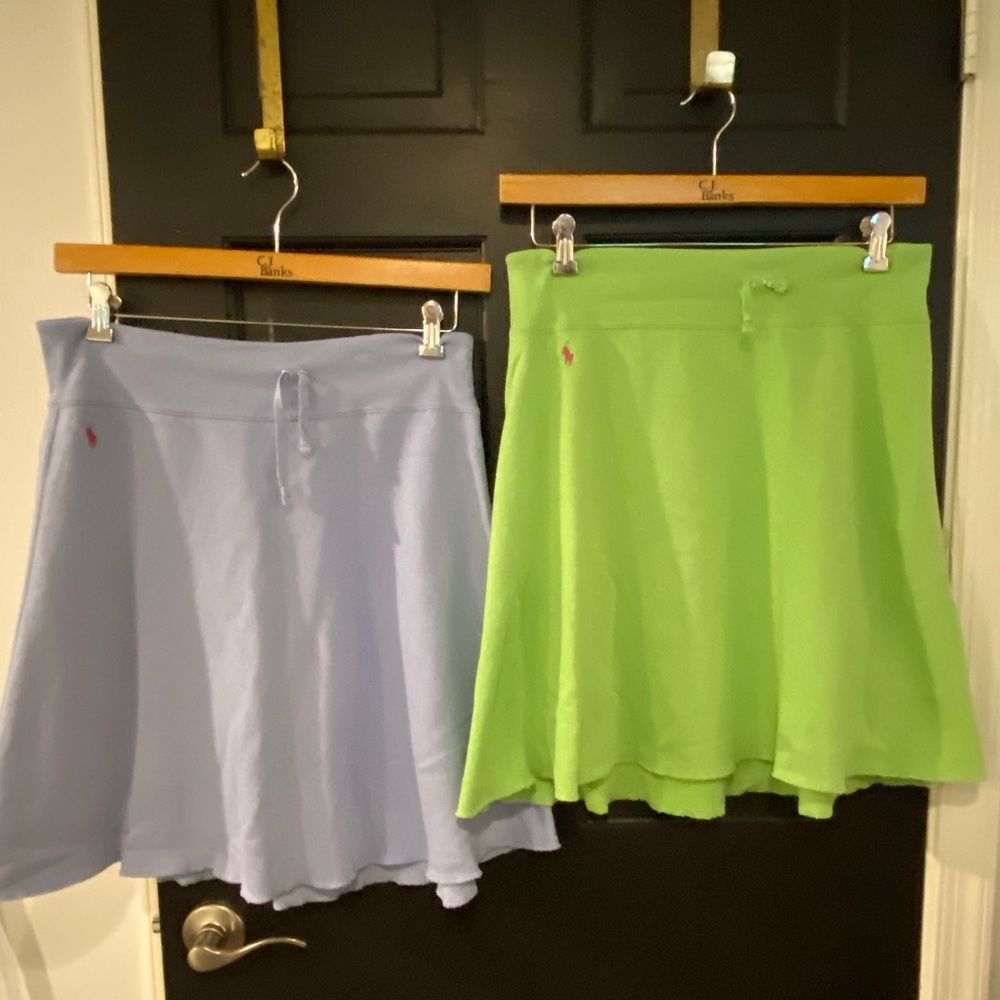 Polo by Ralph Lauren Light Blue and Lime Green Skater Skirts - Set of 2